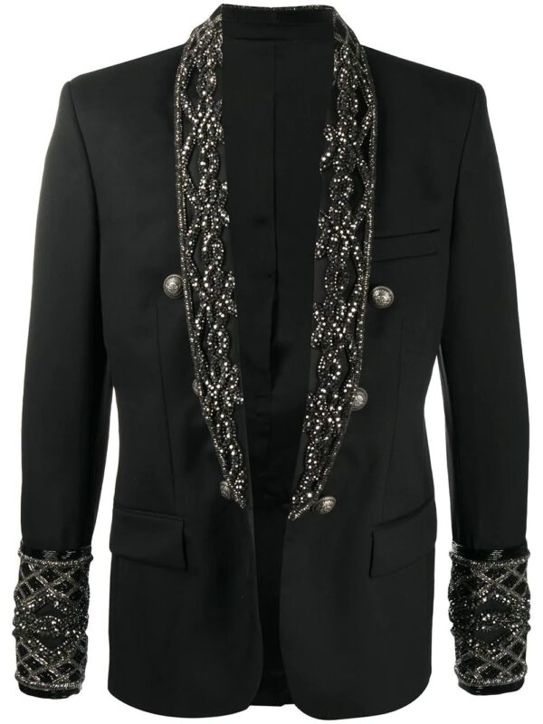 Balmain  embroidery double-breasted blazer