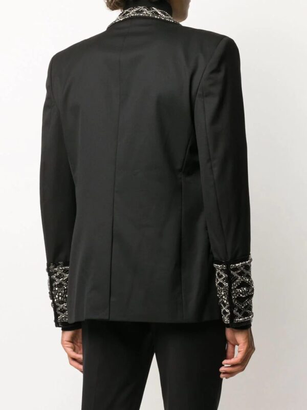 Balmain  embroidery double-breasted blazer - Image 4