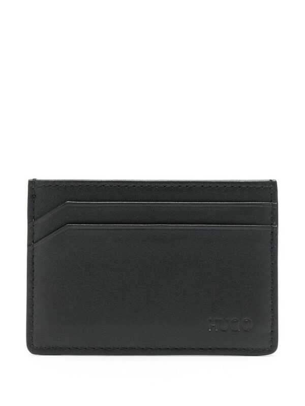 HUGO embossed-logo card holder