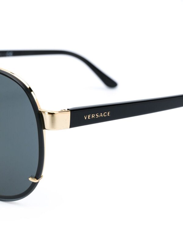 Versace Eyewear logo-detail tinted pilot sunglasses - Image 3