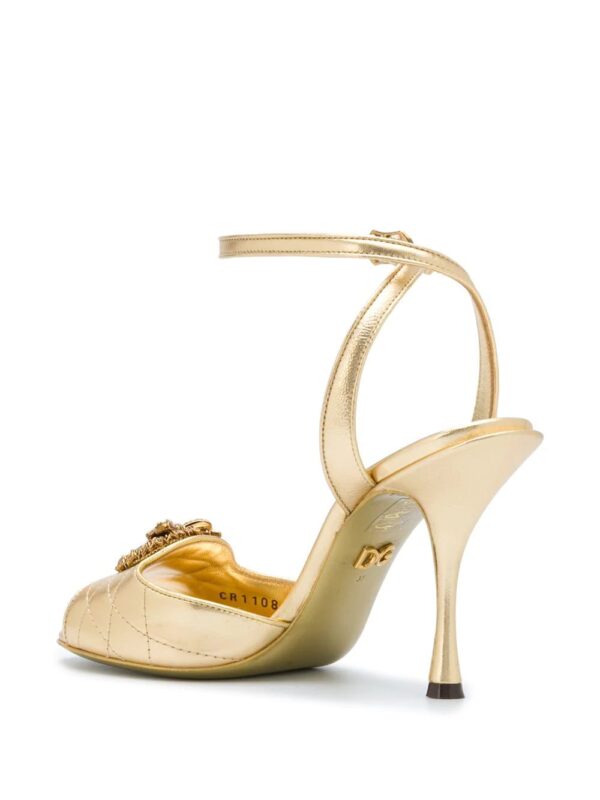 Dolce & gabbana  90mm Keira Devotion quilted sandals - Image 3