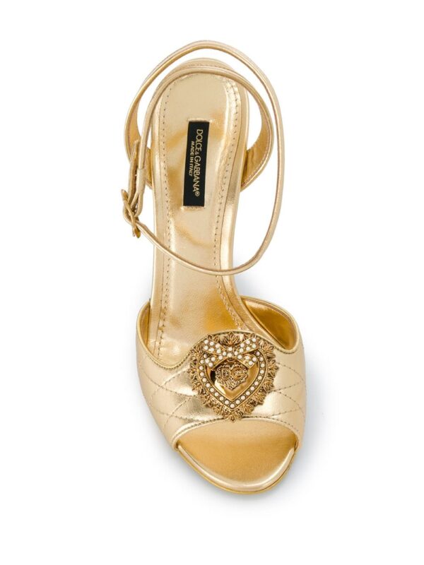 Dolce & gabbana  90mm Keira Devotion quilted sandals - Image 4