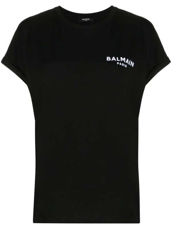 Balmain  small flocked logo T-shirt