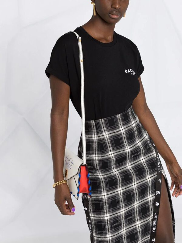 Balmain  small flocked logo T-shirt - Image 3