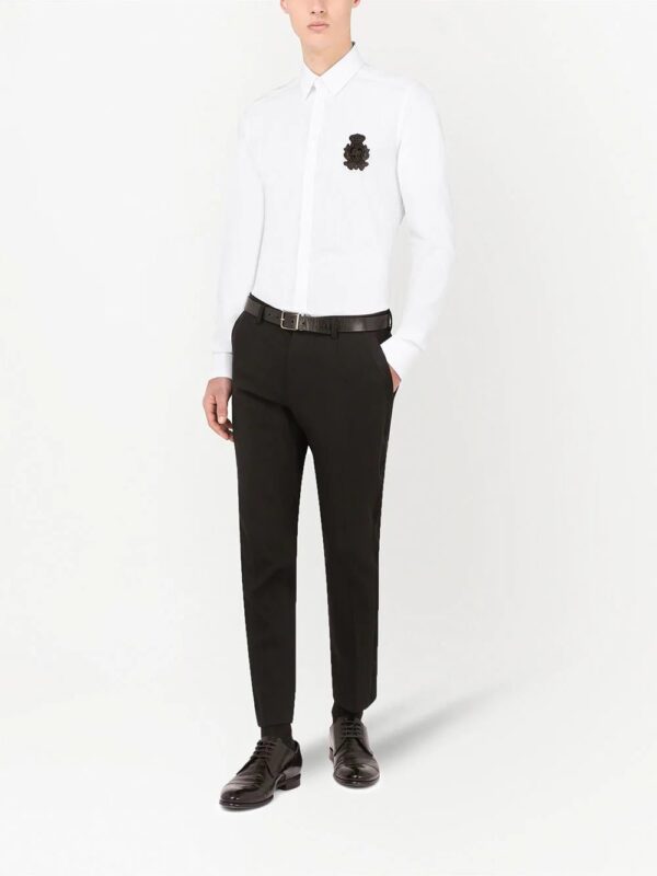 Dolce & Gabbana  appliqué cotton-poplin shirt - Image 2