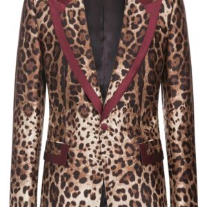 Dolce & Gabbana  leopard print single-breasted blazer