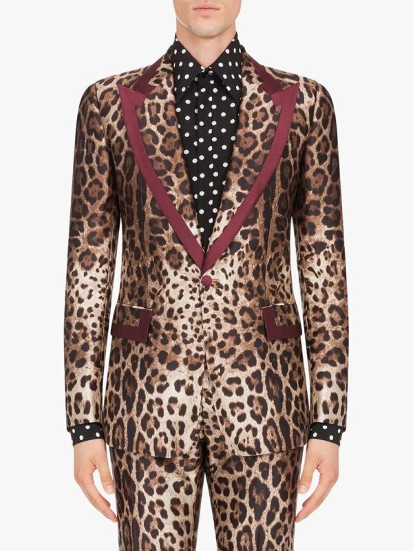 Dolce & Gabbana  leopard print single-breasted blazer - Image 3