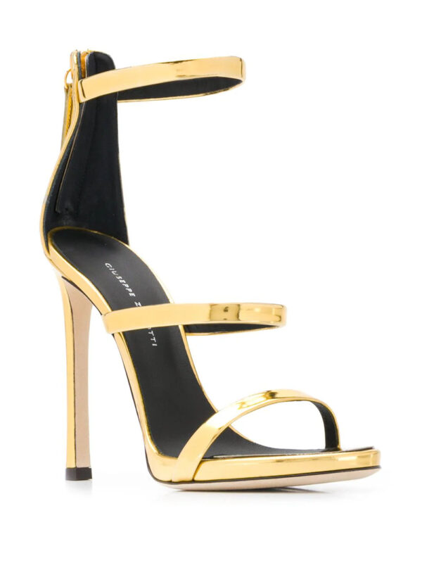 Giuseppe Zanotti  crossover strap metallic sandals - Image 2