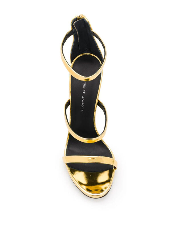Giuseppe Zanotti  crossover strap metallic sandals - Image 4