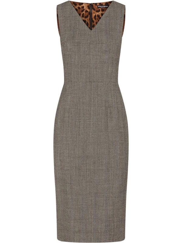 Dolce & Gabbana  plaid wool mid-length dress