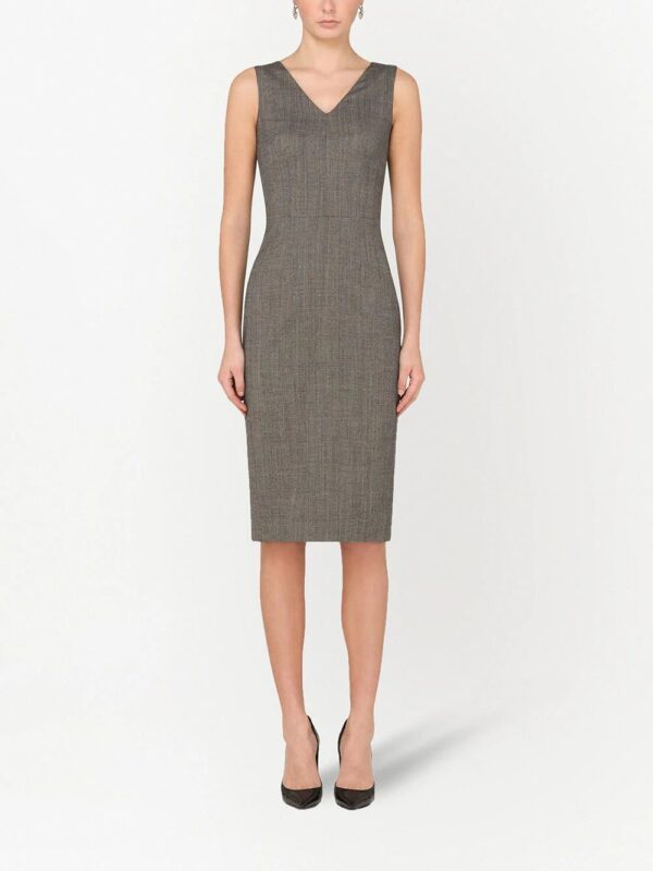 Dolce & Gabbana  plaid wool mid-length dress - Image 3