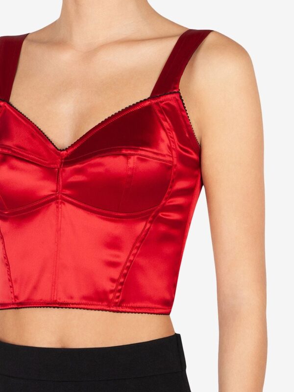 Dolce & Gabbana satin bustier top - Image 5