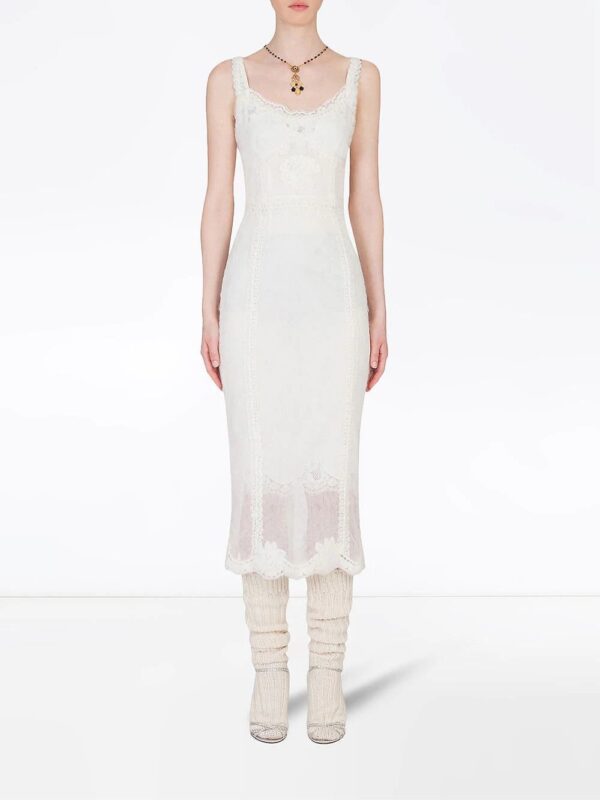 Dolce & Gabbana  sweetheart-neckline lace sheath dress - Image 3
