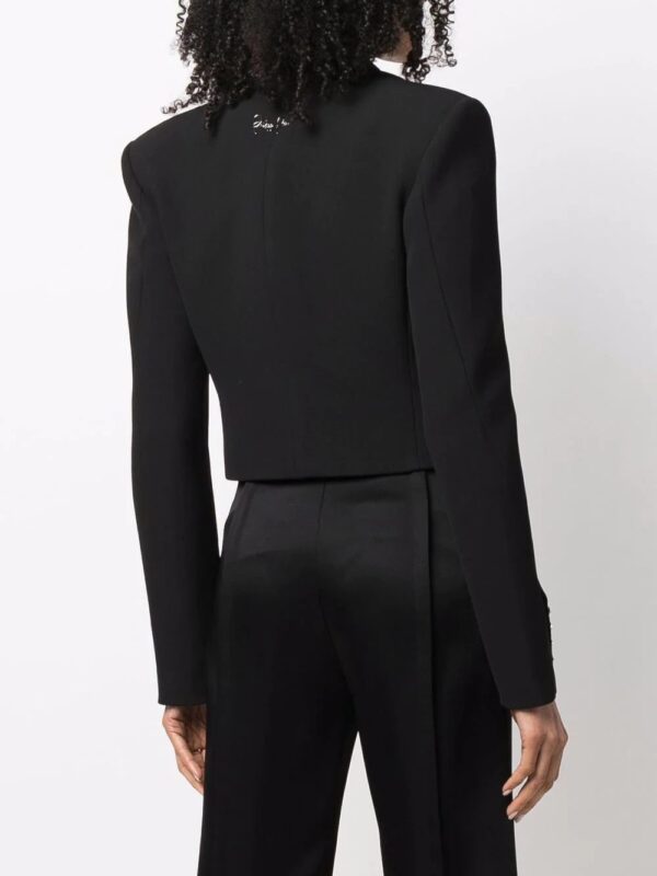 Philipp Plein  crystal-embellished cropped blazer - Image 4