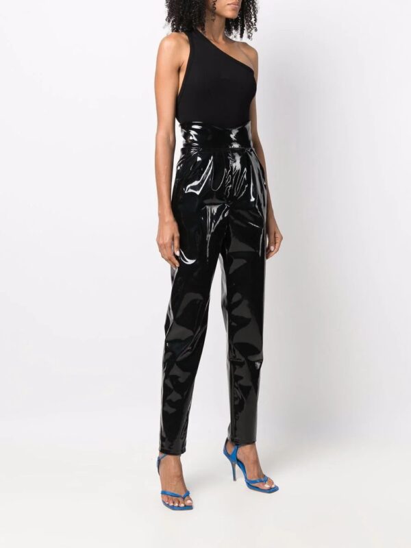 Philipp Plein  high-waisted long latex trousers - Image 3