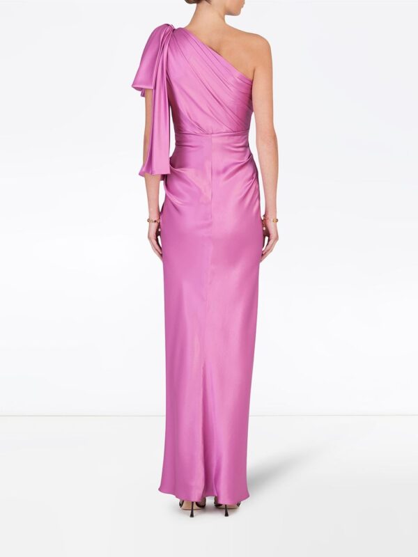 Dolce & Gabbana bow-detail one-shoulder silk dress - Image 3