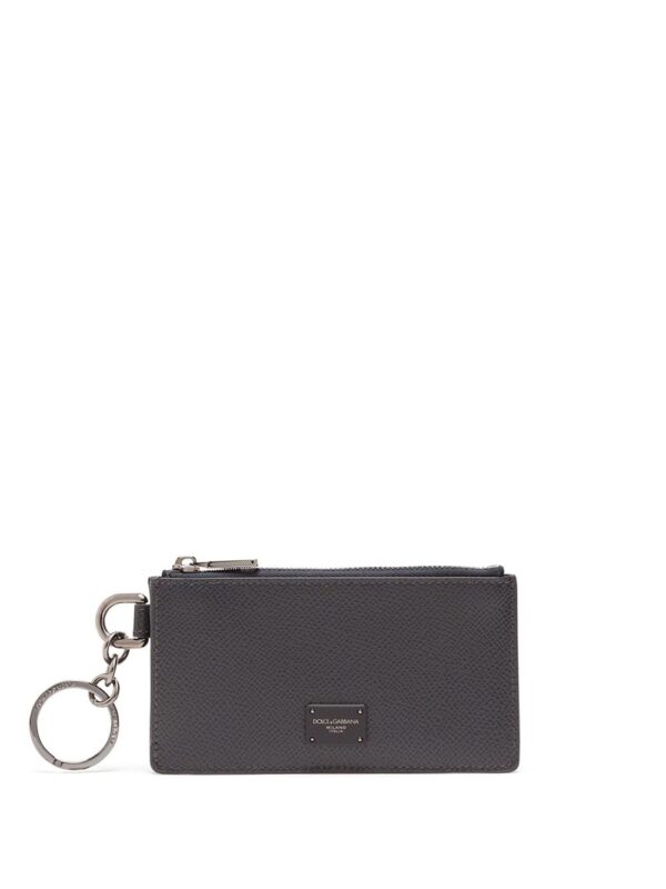 Dolce & Gabbana logo-tag zip-up card holder