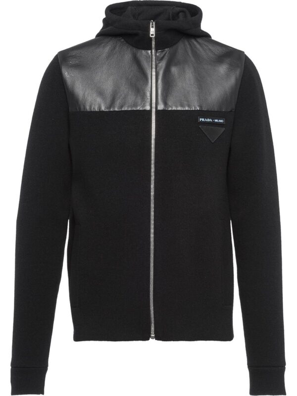 Prada  zip-up knitted hoodie