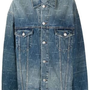 Balenciaga  logo-print denim jacket