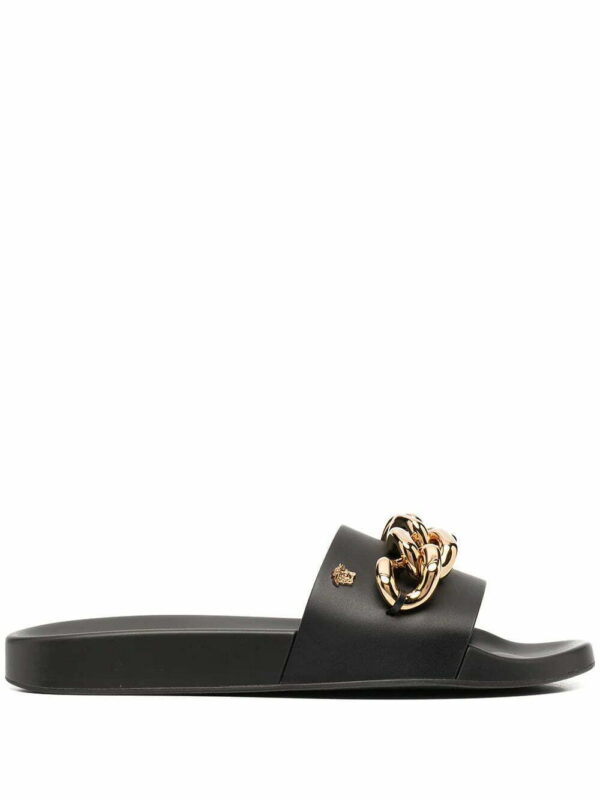 Versace  chain-embellished Medusa slides