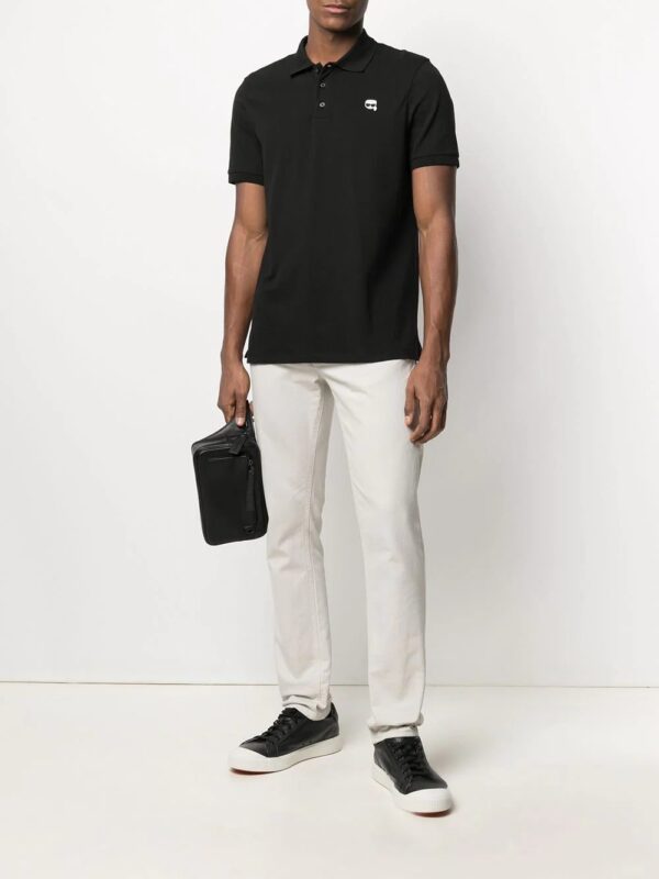 Karl Lagerfeld ikonik Karl logo-patch polo shirt - Image 2