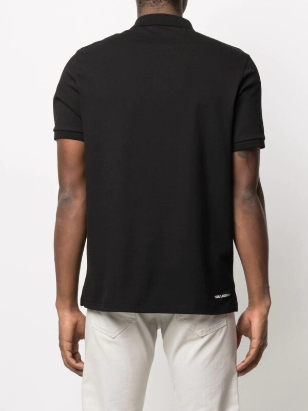 Karl Lagerfeld ikonik Karl logo-patch polo shirt - Image 4