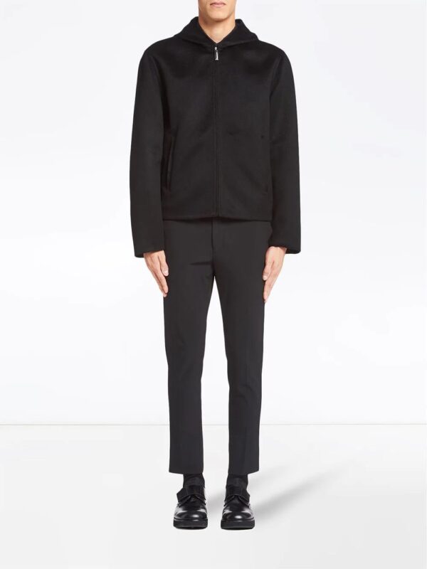 Prada  zip front knitted hoodie - Image 2