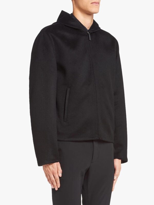 Prada  zip front knitted hoodie - Image 3
