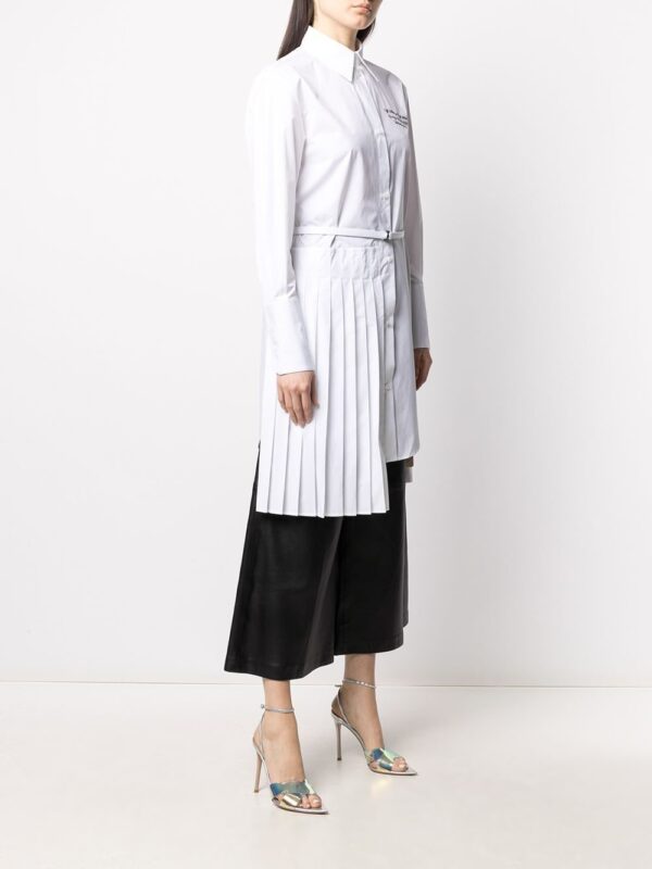 Off-White embroidered logo shirt dress - Image 3