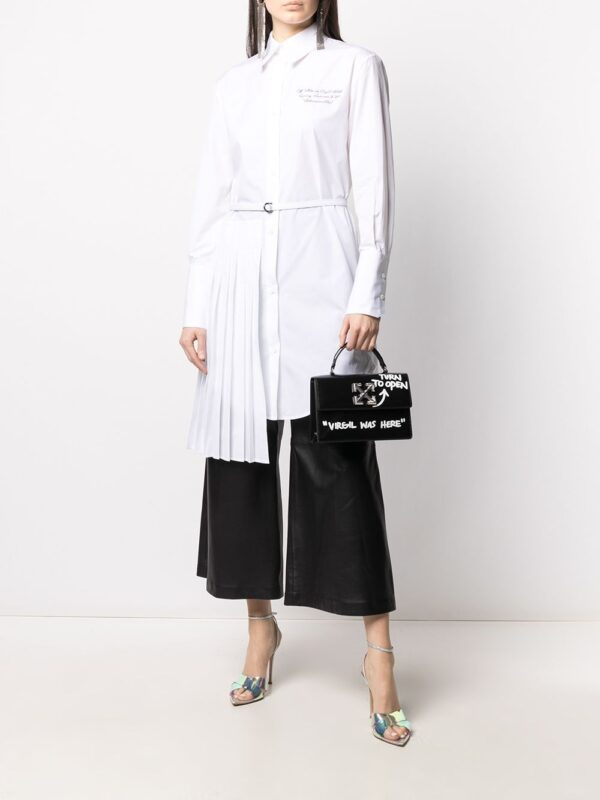 Off-White embroidered logo shirt dress - Image 2