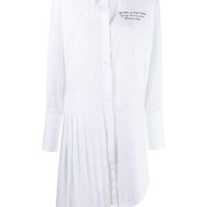 Off-White  embroidered logo shirt dress
