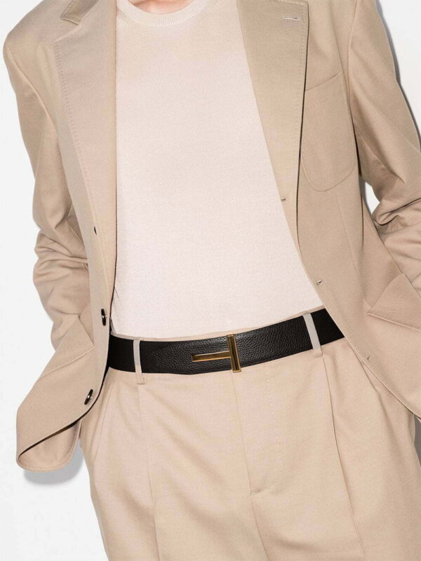 Tom Ford calf leather T-buckle belt - Image 2