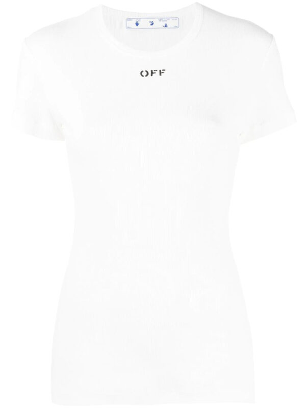 Off-White  basic ribbed T-shirt