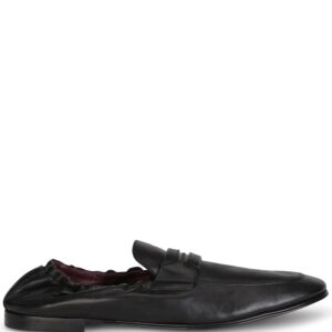 Dolce & Gabbana  logo-embossed leather slippers