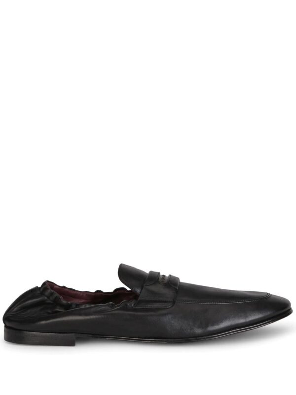 Dolce & Gabbana  logo-embossed leather slippers
