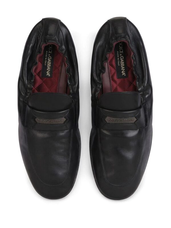 Dolce & Gabbana  logo-embossed leather slippers - Image 4