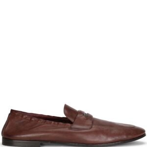 Dolce & Gabbana  logo-embossed leather slippers