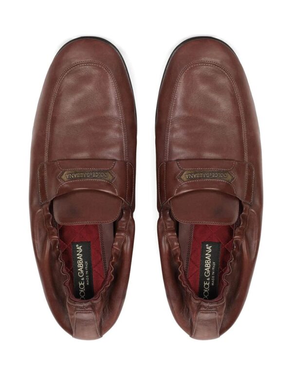 Dolce & Gabbana  logo-embossed leather slippers - Image 4