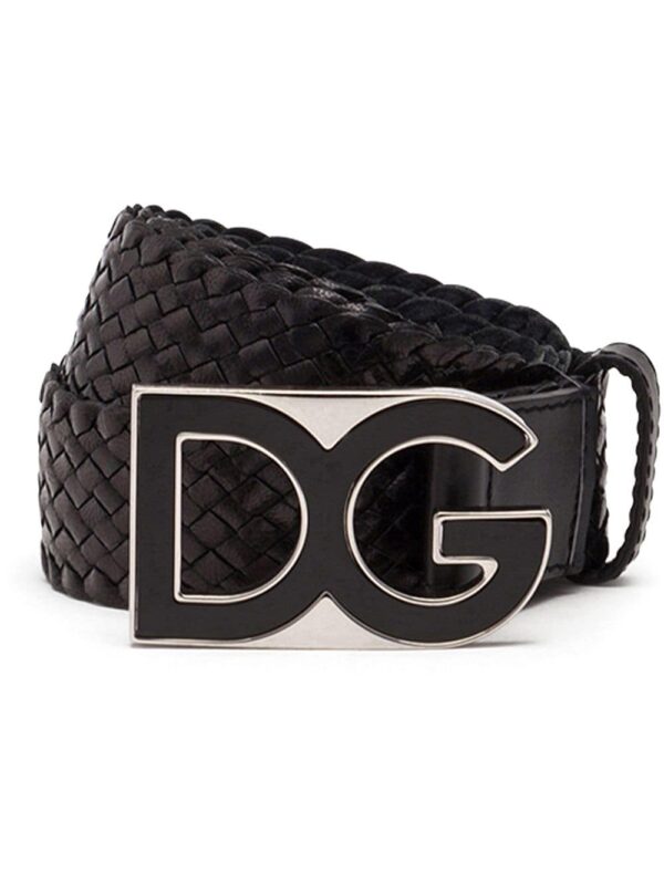 Dolce & gabbana  DG buckle interwoven belt