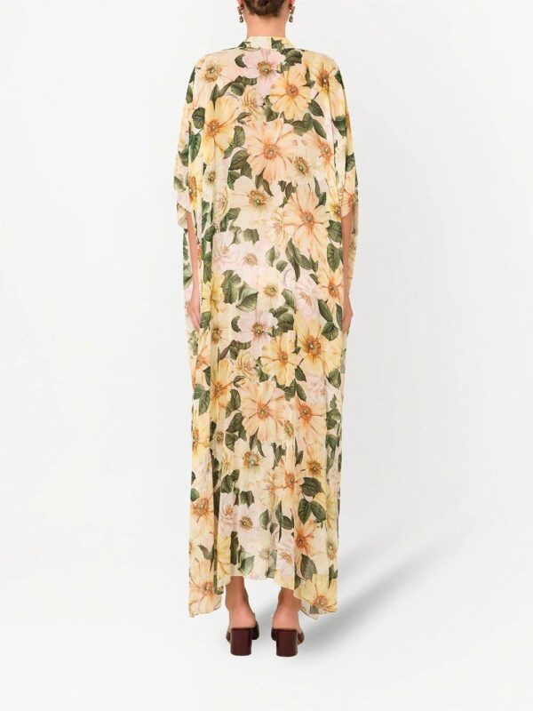 Dolce & Gabbana  floral-print silk maxi dress - Image 4