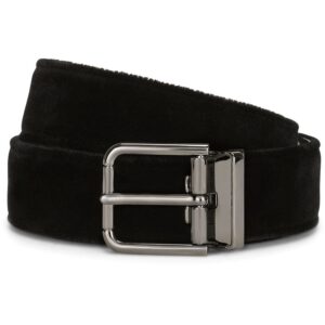 Louis Vuitton buckled velvet belt