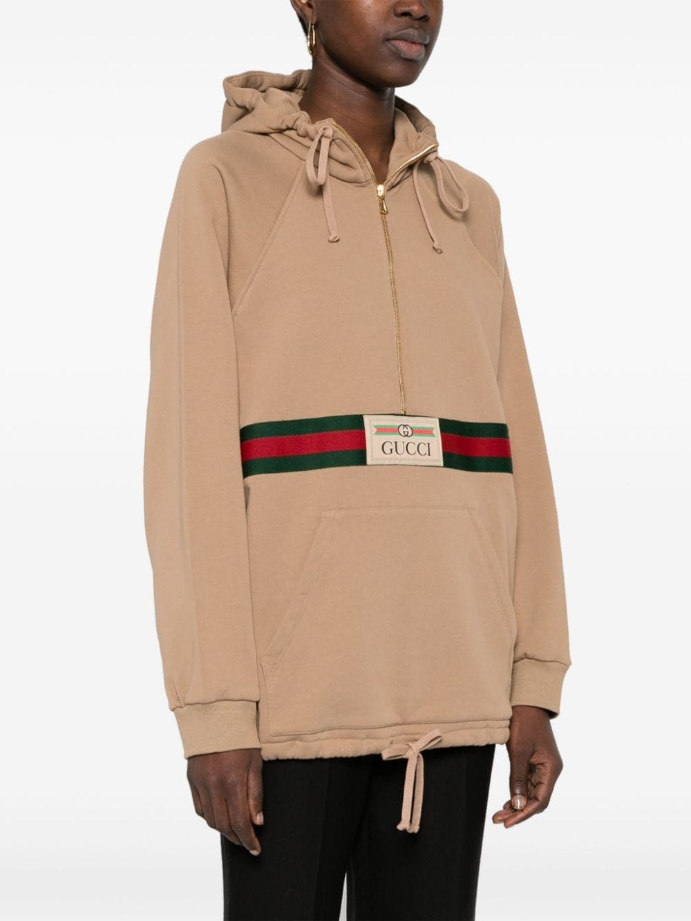 Gucci Web-stripe cotton hoodie - Image 3