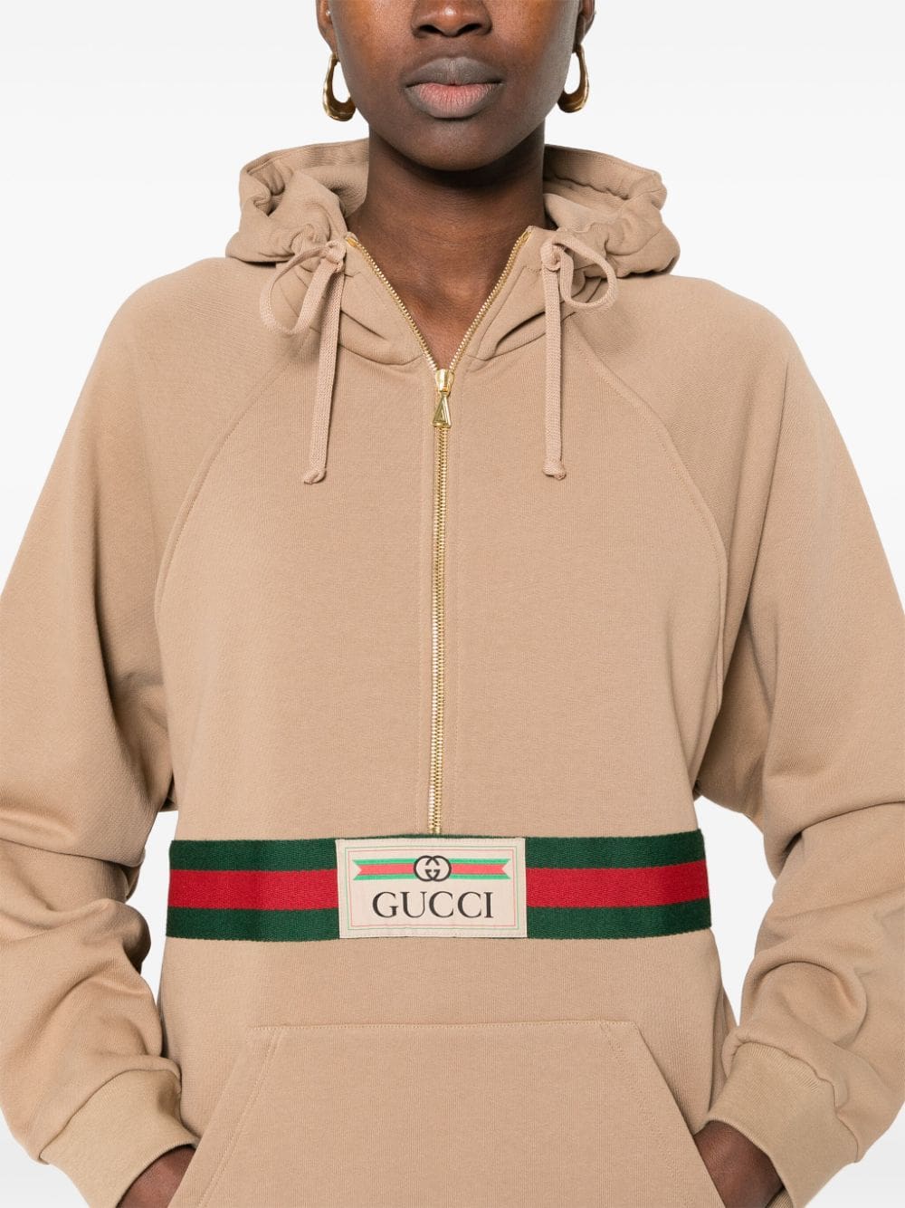 Gucci Web-stripe cotton hoodie - Image 5