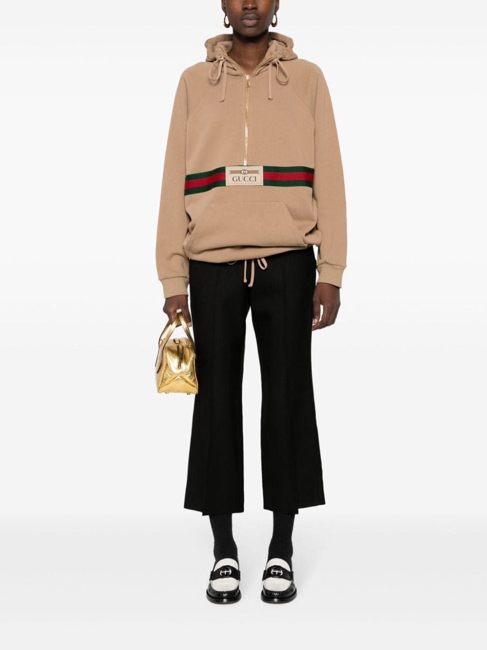 Gucci Web-stripe cotton hoodie - Image 2