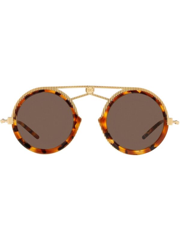 Dolce & Gabbana Eyewear tortoiseshell pilot frame sunglasses