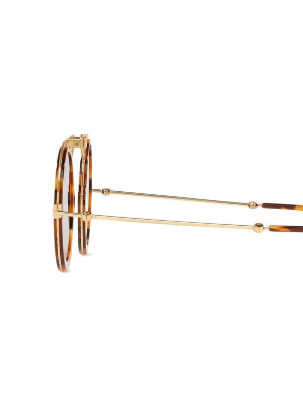 Dolce & Gabbana Eyewear tortoiseshell pilot frame sunglasses - Image 3