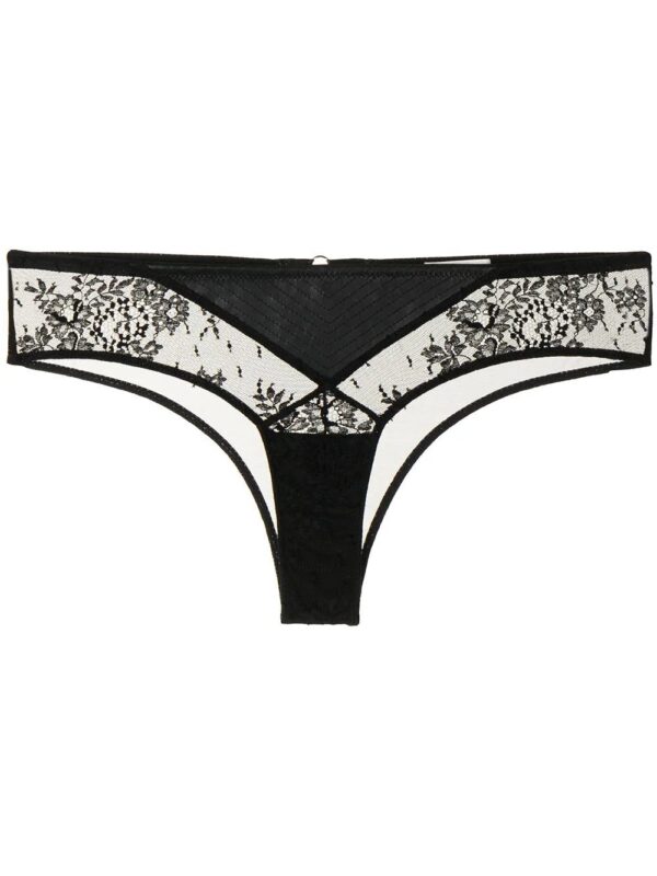 Fleur Du Mal  floral-embroidered vegan leather thongs