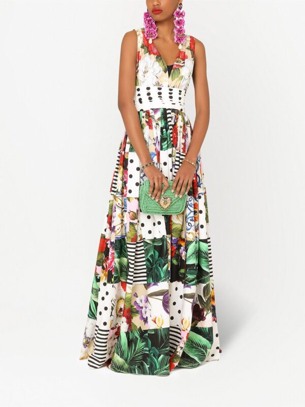 Dolce & Gabbana mix print long dress - Image 2