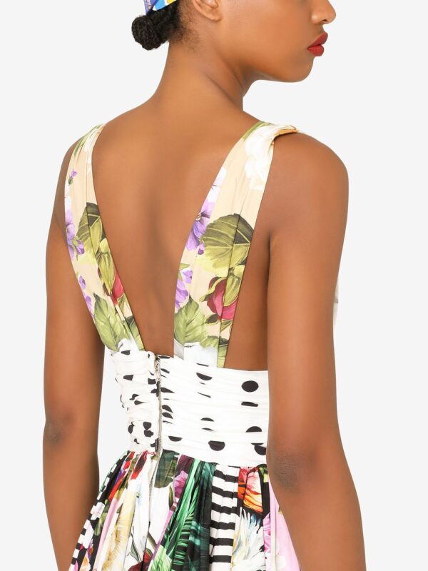 Dolce & Gabbana mix print long dress - Image 5