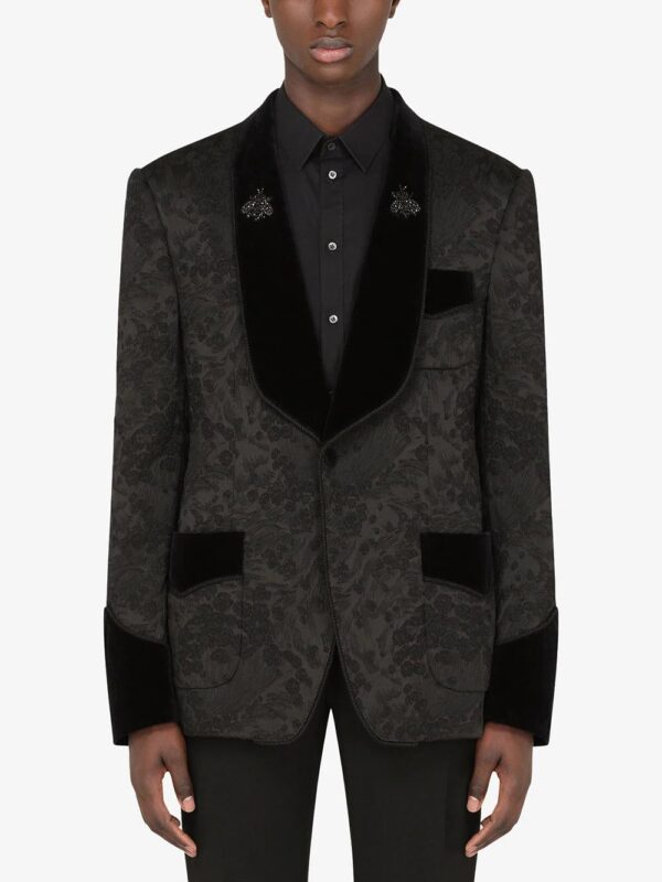Dolce & Gabbana  floral jacquard single-breasted blazer - Image 3